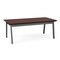 Lesro Newport Coffee Table Metal Frame 20x40in High Pressure Laminate Top, Charcoal, Cocoa Walnut top NP0840 - alternate 3
